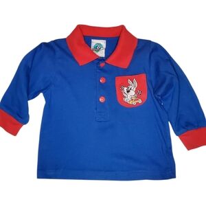 Baby Looney Tunes Bugs Bunny Polo Shirt 12M Vintage 1999 Warner Bros